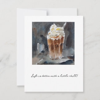 iced coffee Frappuccino Holiday Card