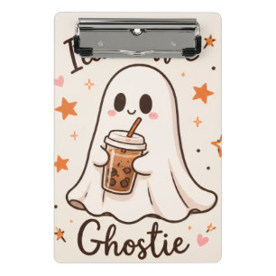 Iced Coffee Ghostie - Cute Halloween Mini Clipboard
