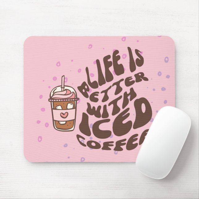 Iced Coffee Mouse Pad (With Mouse)