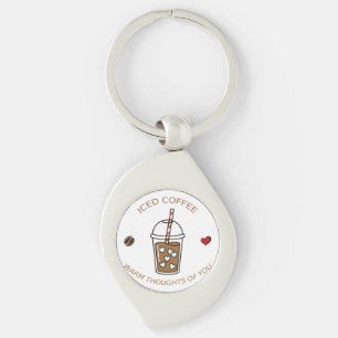 Iced Coffee Warm Thoughts Of You Keychain