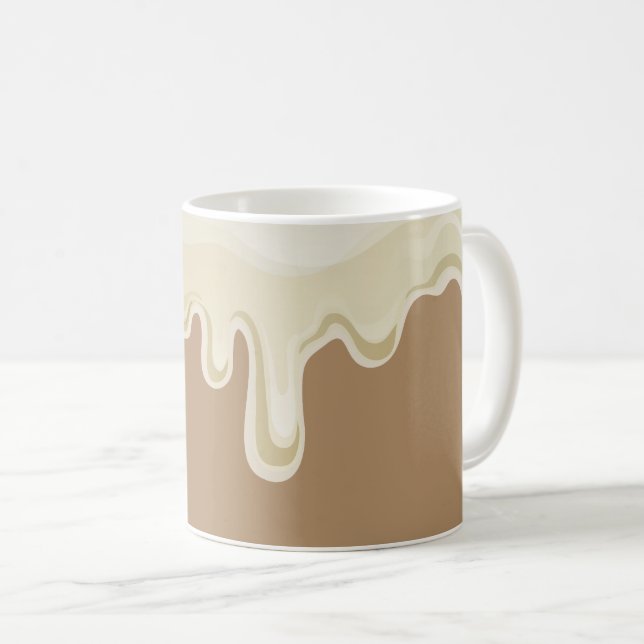 Iced Coffee with Dripping Cream Coffee Mug (Front Right)