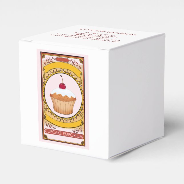 Iced Cupcake Promotional Takeout Favor Box (Front Side)