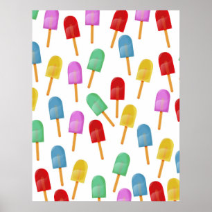 Iced Lolly pattern Poster