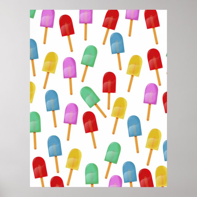 Iced Lolly pattern Poster (Front)