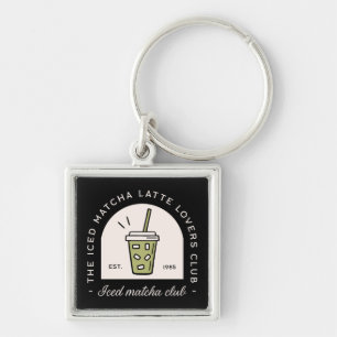 Iced matcha latte lovers club besties matching keychain