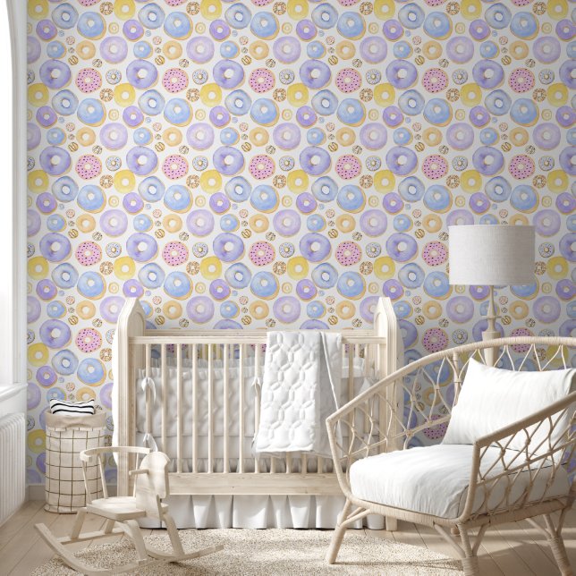 Iced Pink and Purple Doughnuts Wallpaper (Kids)