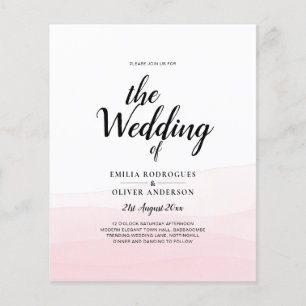Iced Pink Ombre Wedding Invite Flyer