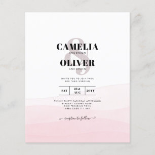 Iced Pink Ombre Wedding Invite Flyer