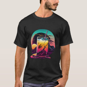 Iced Tea Synthwave 80s Retro Aesthetic T-Shirt