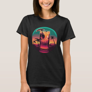 Iced Tea Synthwave 80s Retrowave Aesthetic  2 T-Shirt
