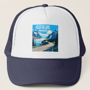 Icefields Parkway Alberta Canada Landscape Trucker Hat