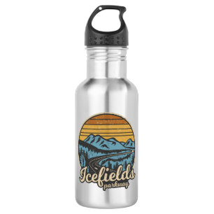 Icefields Parkway Alberta Canada Retro 532 Ml Water Bottle