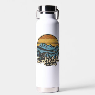 Icefields Parkway Alberta Canada Retro Water Bottle