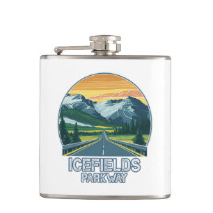Icefields Parkway Alberta Canada Vista Hip Flask