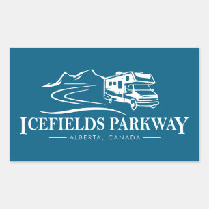 Icefields Parkway Alberta Recreational Vehicle Sticker