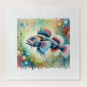 Icefish in a Serene Watercolor Dream 160724AREF105 Jigsaw Puzzle