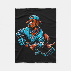 Icehockey Rodesian Ridgeway Dusher Hockey Spirit  Fleece Blanket