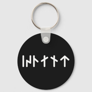 Iceland ᛁᛋᛚᛅᚾᛏ ~ Younger Futhark Runes Keychain