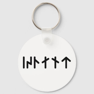 Iceland ᛁᛋᛚᛅᚾᛏ ~ Younger Futhark Runes Keychain