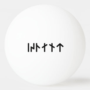 Iceland ᛁᛋᛚᛅᚾᛏ ~ Younger Futhark Runes Ping Pong Ball