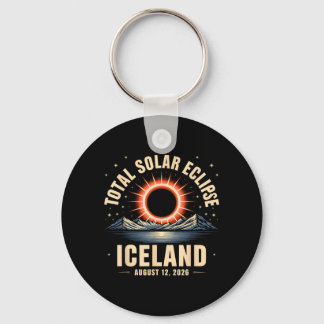 Iceland 2026 Total Eclipse 08 12 26 Solar Eclipse Keychain