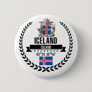 Iceland 2 Inch Round Button