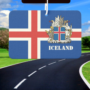 Iceland air freshener, car fresh, Icelandic Flag Freshener