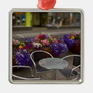 Iceland, Akureyri. View of the main business Metal Ornament