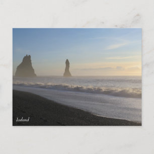 Iceland Black Sand Beach Postcard