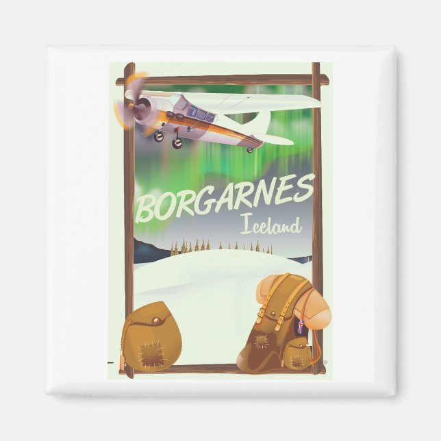 Iceland Borgarnes Flight poster Magnet (Front)