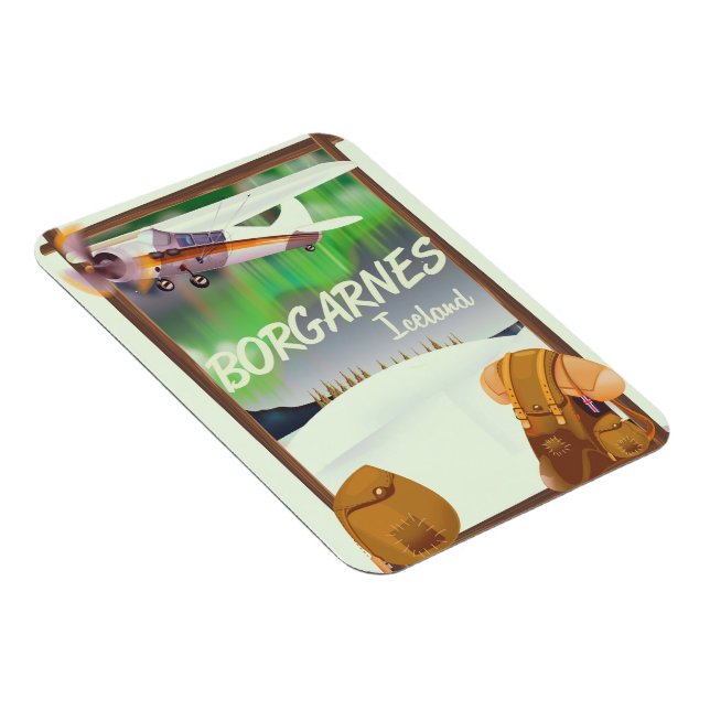 Iceland Borgarnes Flight poster Magnet (Right Side)