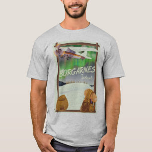 Iceland Borgarnes Flight poster T-Shirt