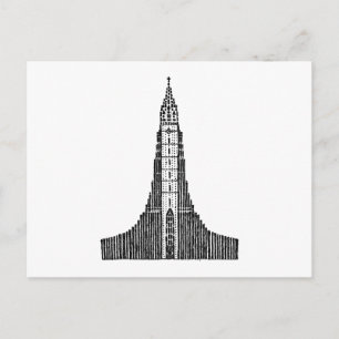 Iceland Cathedral (Hallgrimskirkja) Postcard