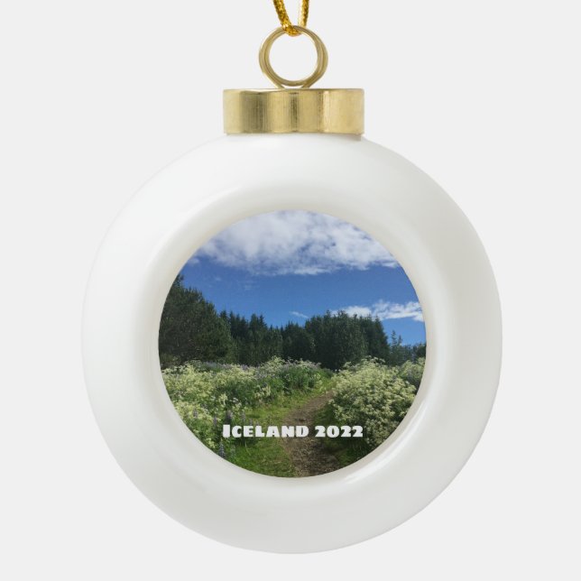 Iceland - Ceramic Ornament (Front)