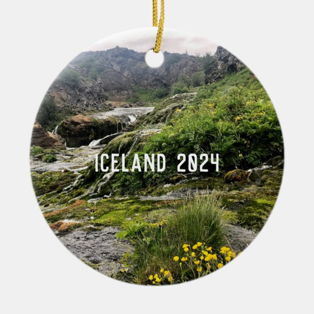 Iceland - ceramic ornament (Front)