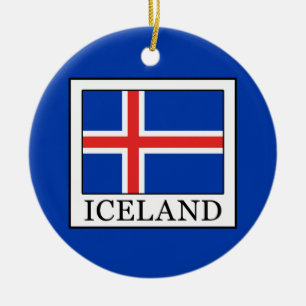 Iceland Ceramic Ornament