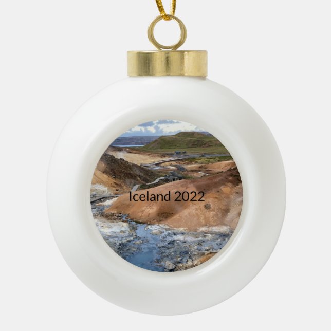 Iceland - Ceramic Ornament (Front)