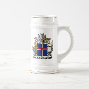 Iceland Coat Of Arms Beer Stein
