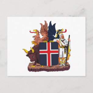 Iceland Coat of Arms Postcard