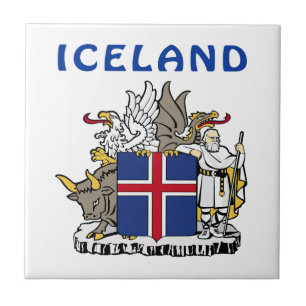 ICELAND Coat Of Arms Tile