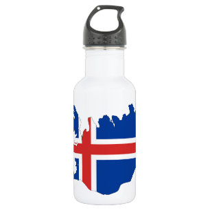 Iceland country flag 532 ml water bottle