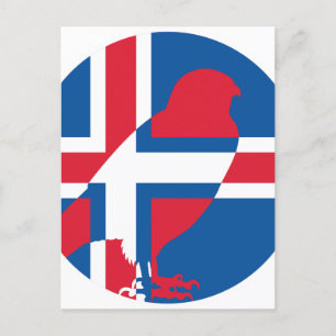 Iceland Falcon Gyrfalcon Icelandic National Animal Postcard