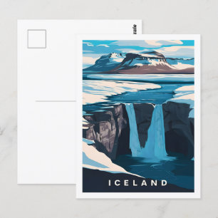Iceland Famous Travel Place Postcard