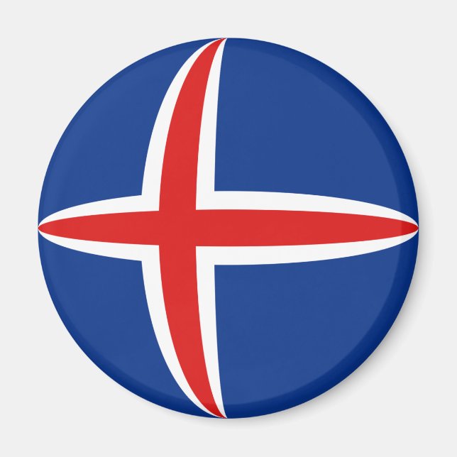 Iceland Fisheye Flag Magnet (Front)
