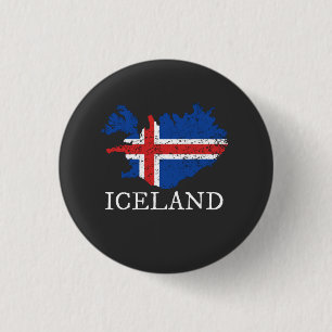 Iceland Flag 1 Inch Round Button
