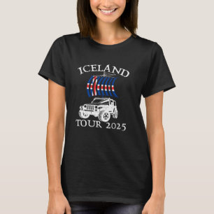 Iceland Flag 2025 Tour Off-Roader Travel Souvenir  T-Shirt
