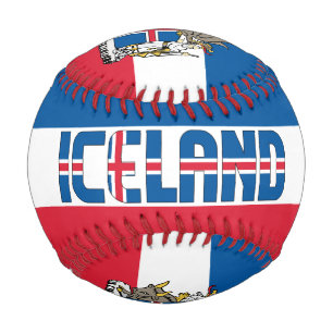 Iceland Flag and Coat of Arms Patriotic Baseball