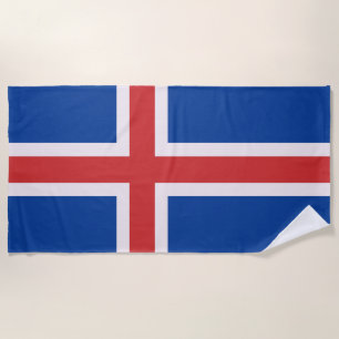 Iceland flag beach towel