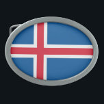 Iceland Flag Belt Buckle<br><div class="desc">Patriotic flag of Iceland.</div>