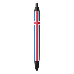 Iceland Flag Black Ink Pen